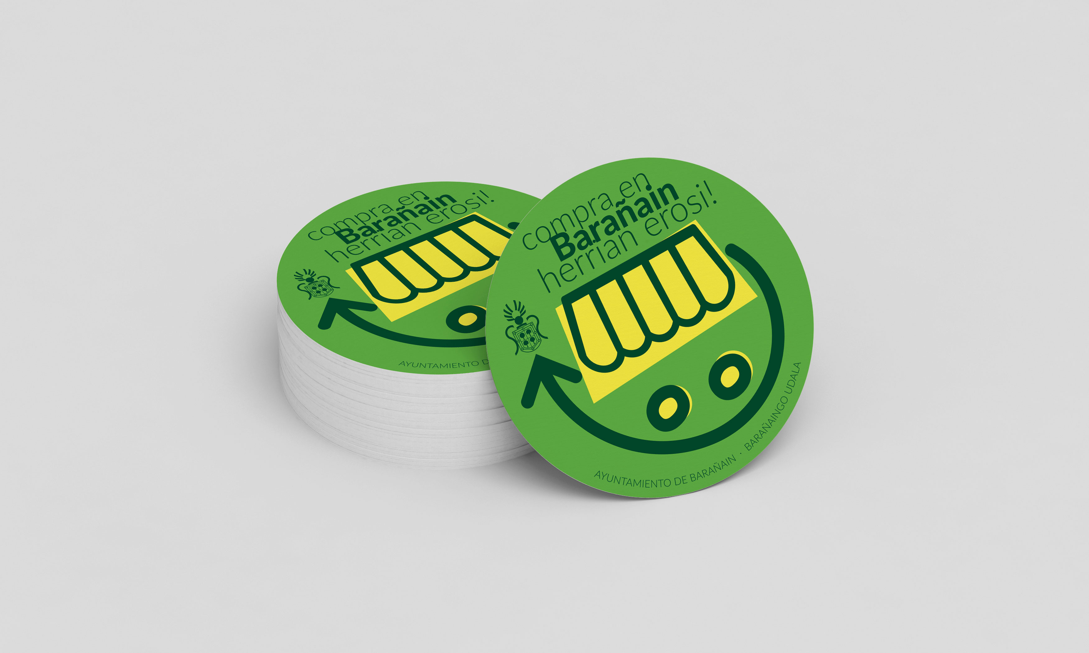 Pegatinas con logotipo de la campaña del pequeño comercio