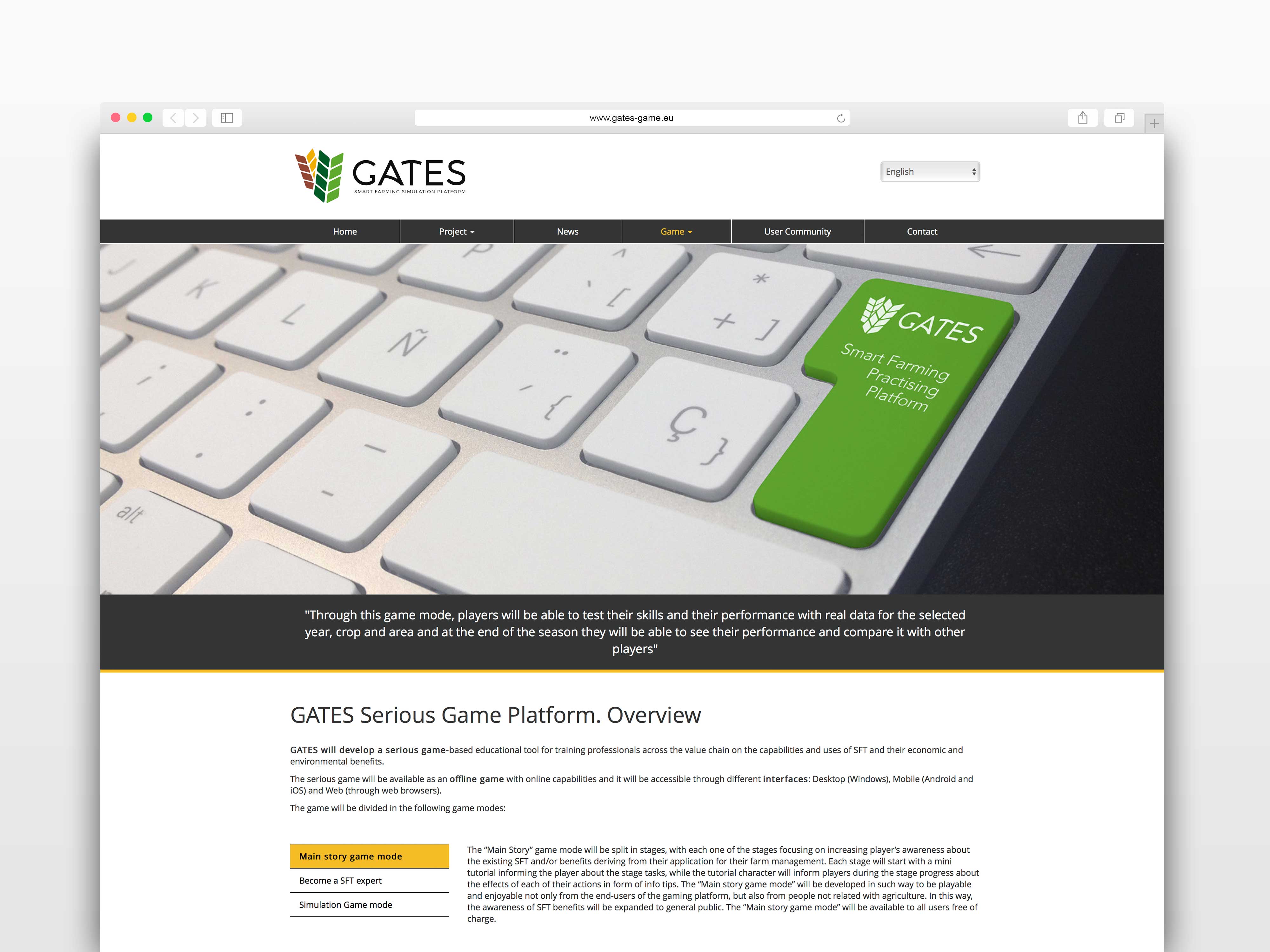 Página de servicios GATES Gates diseño página servicios TANTATIC