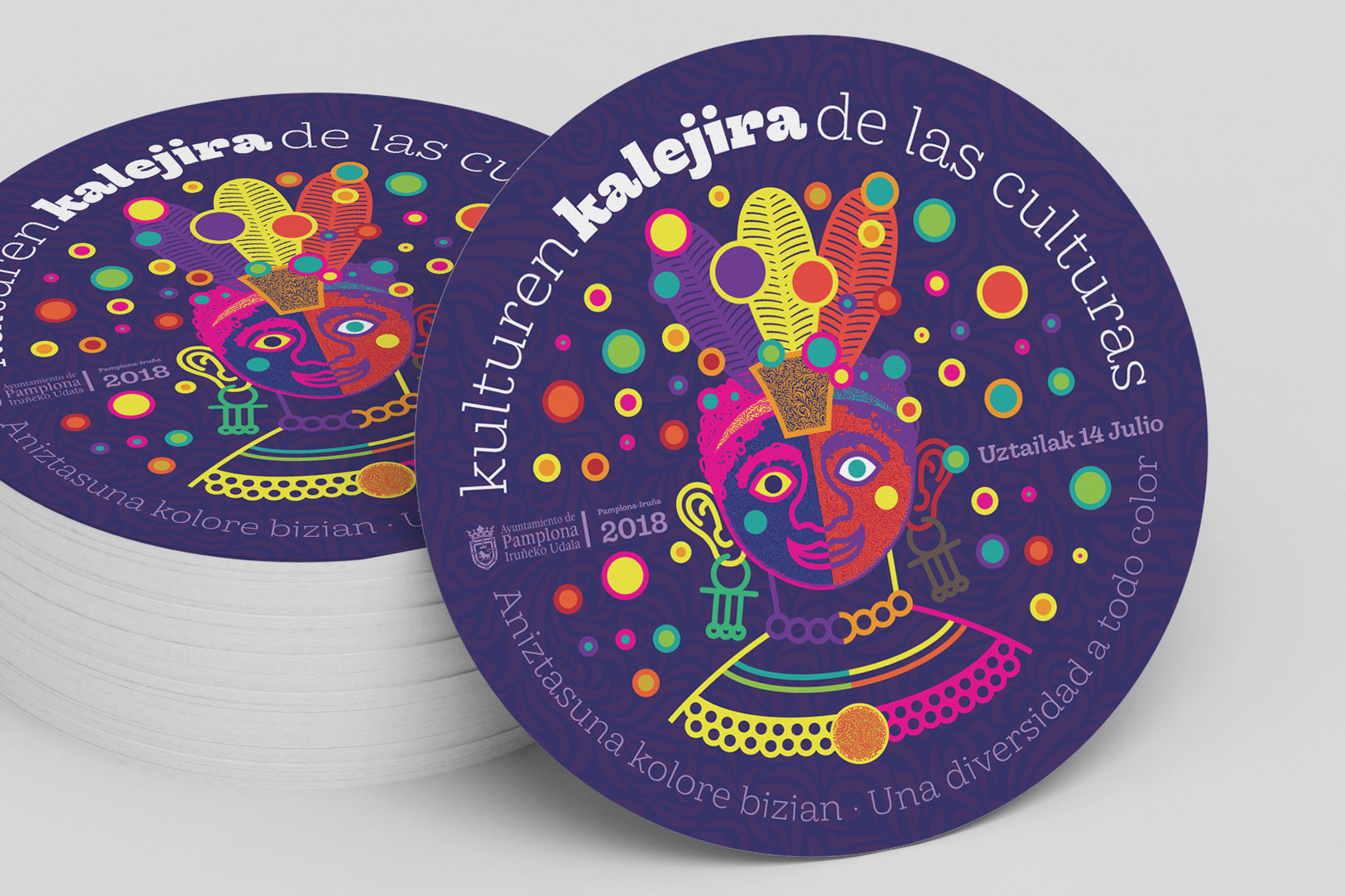 Pegatina para la iniciativa "Kulturen kalejira de las culturas" Pegatina para la iniciativa "Kulturen kalejira de las culturas"